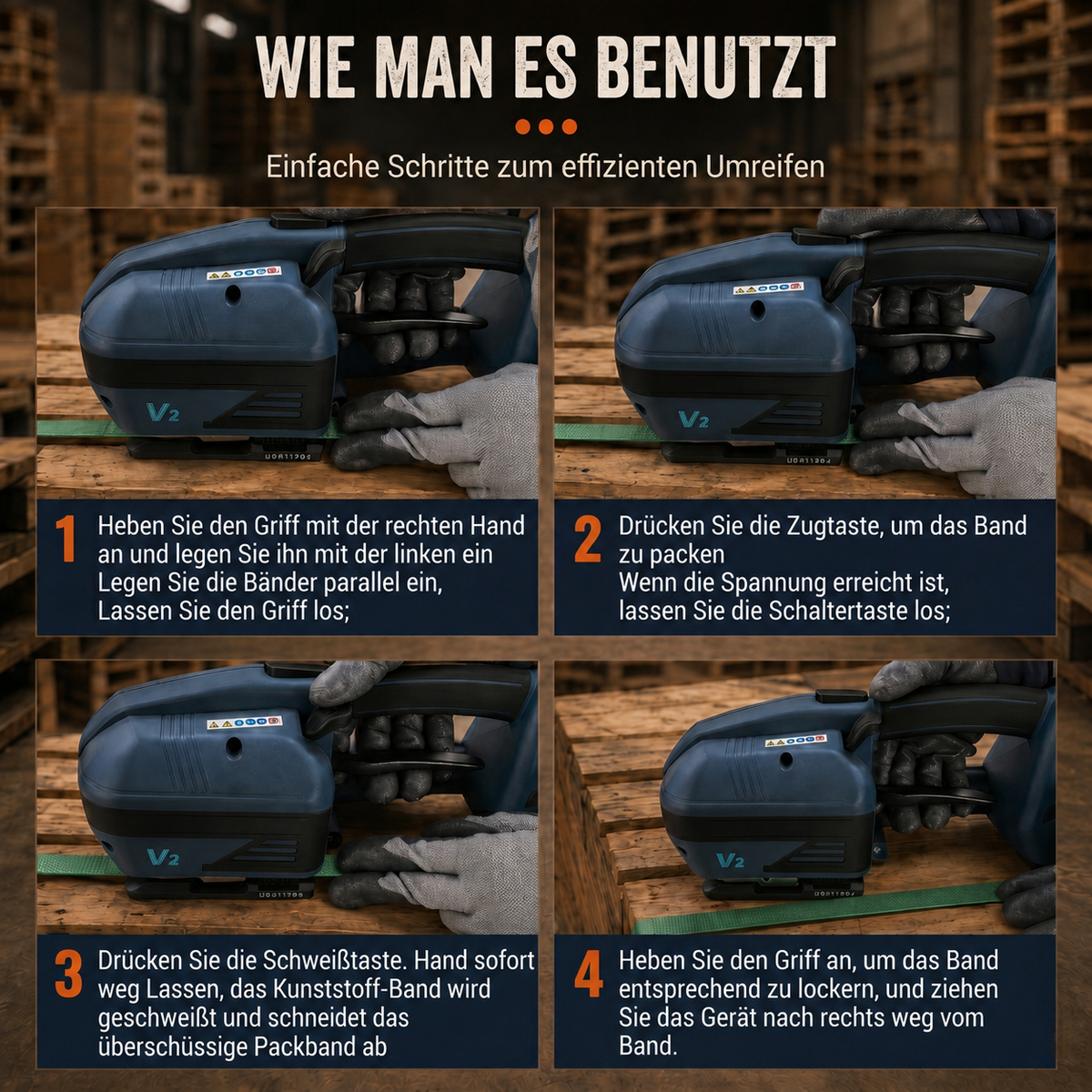 LastWerk V2 Akku-Umreifungsgerät
