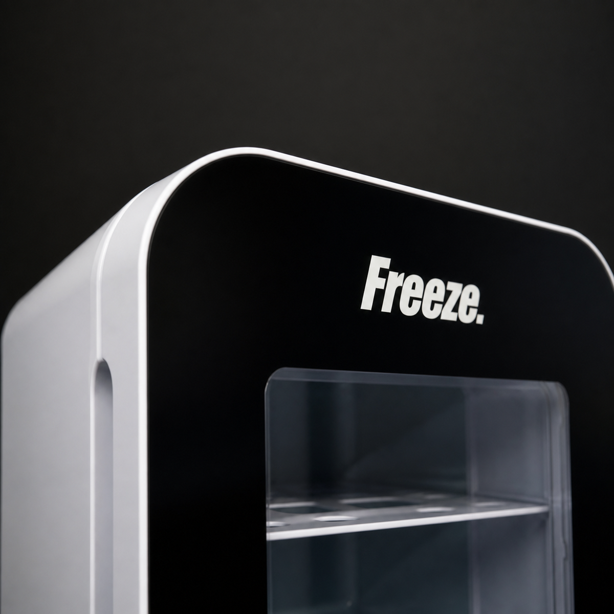 Freeze twentyBW mini-réfrigérateur 20L, glacière thermoélectrique avec fonction refroidissement et maintien au chaud, 12V DC/220 à 240V AC, fenêtre de visualisation, poignée de transport, étagère, blanc/noir, pour voiture, bureau, camping