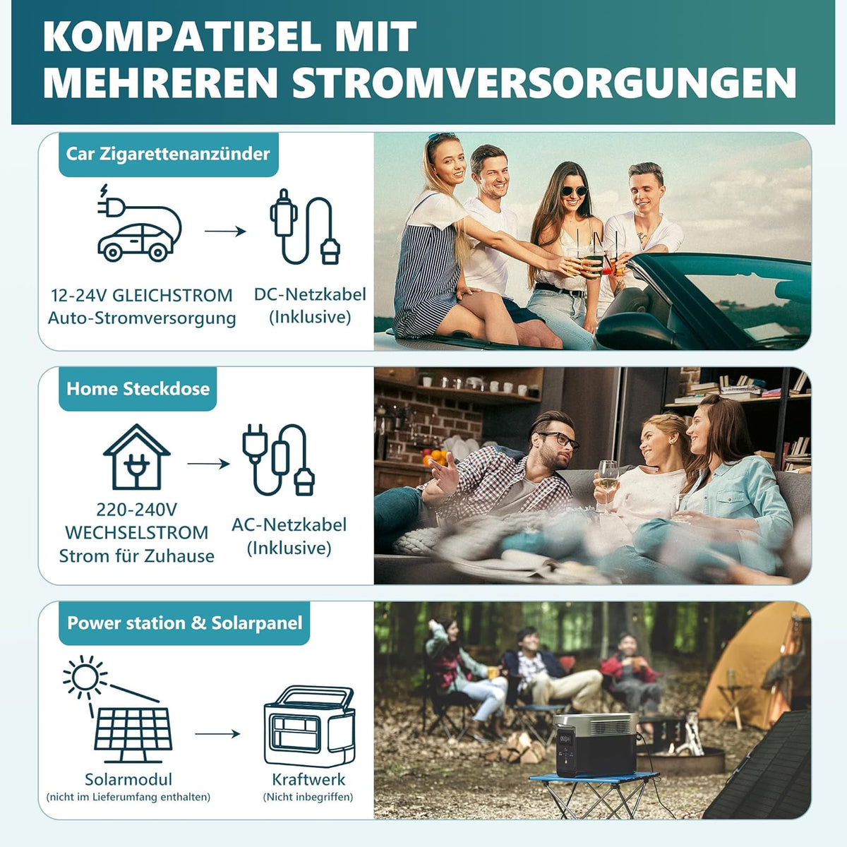 EUHOMY Kompressor-Kühlbox 21 l