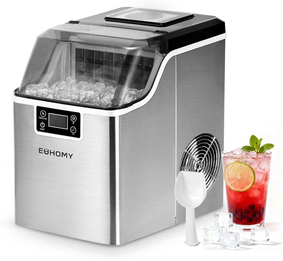 EUHOMY Eiswürfelmaschine Edelstahl