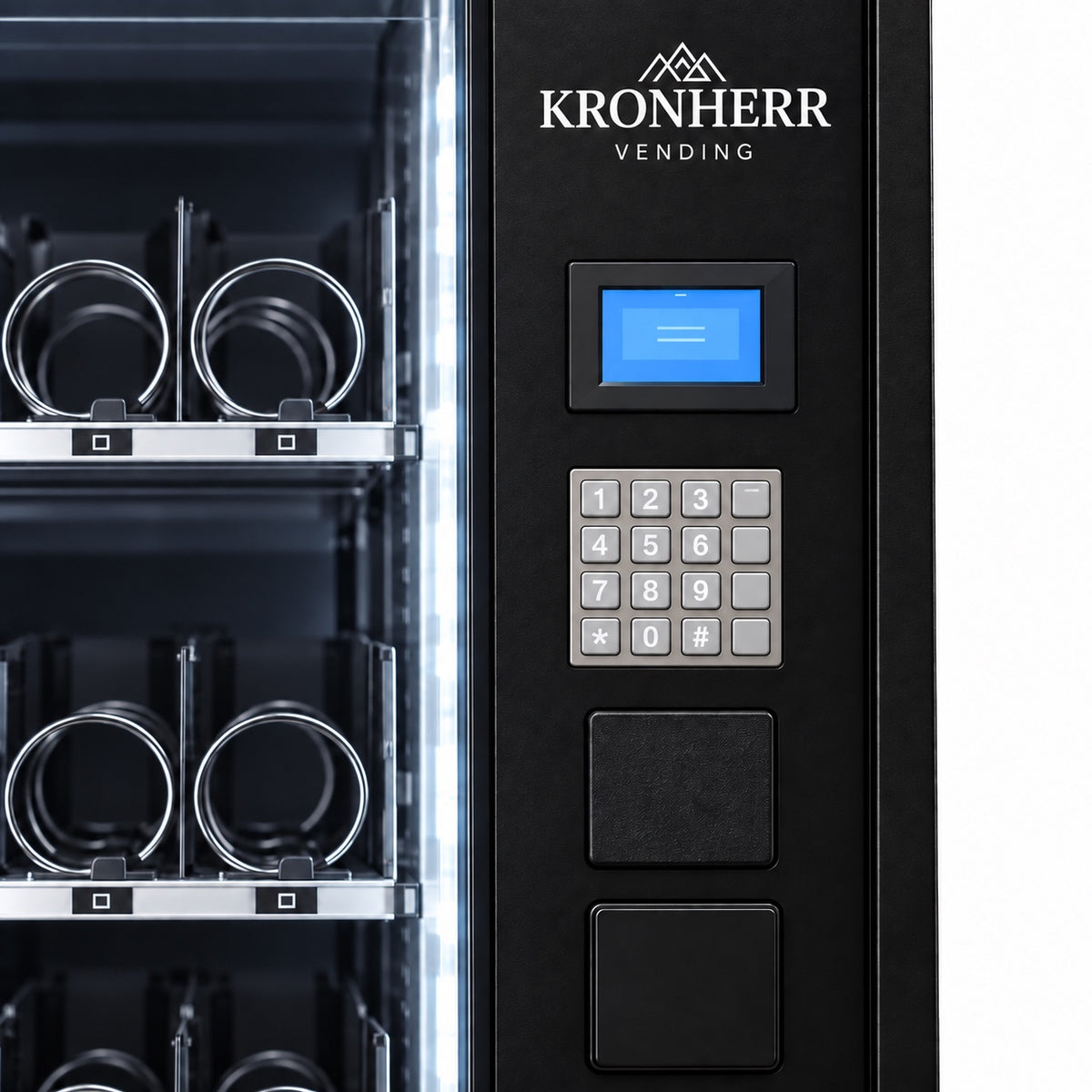 KRONHERR VENDING AF-60 Verkaufsautomat mit Kühlung, 60 Warenkanälen, 5-Zoll-Touchscreen und 4G