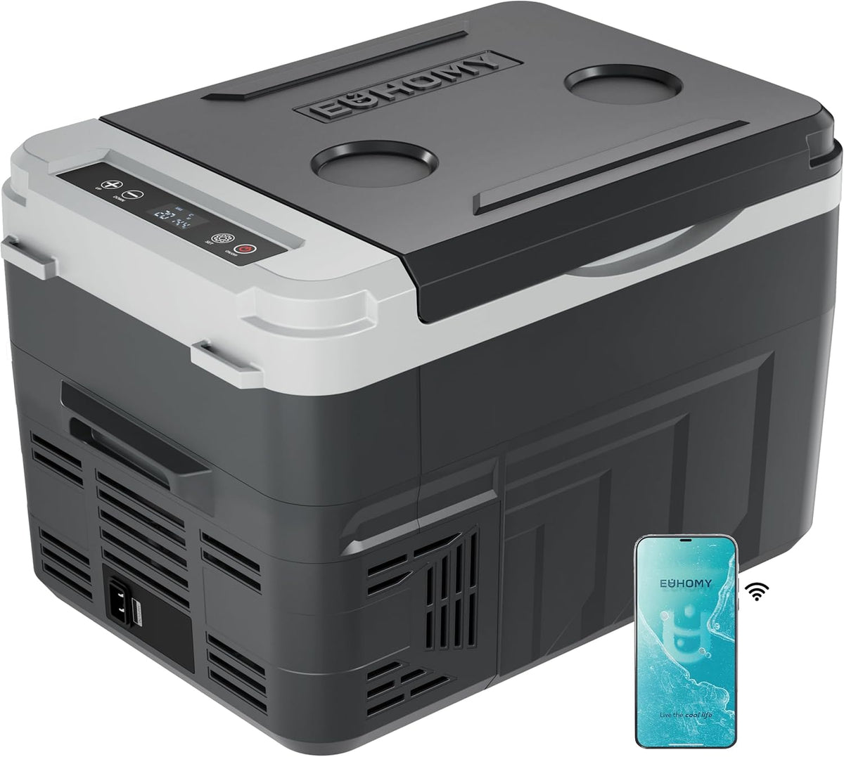 EUHOMY 21L Kompressor Kühlbox -20~20, 12V Auto-Kühlschrank, Tragbarer Gefrierschrank 12/24V DC 220-240V AC, mit APP-Steuerung für Camping, Reisen, LKW, Haus: Amazon.de: Auto & Motorrad