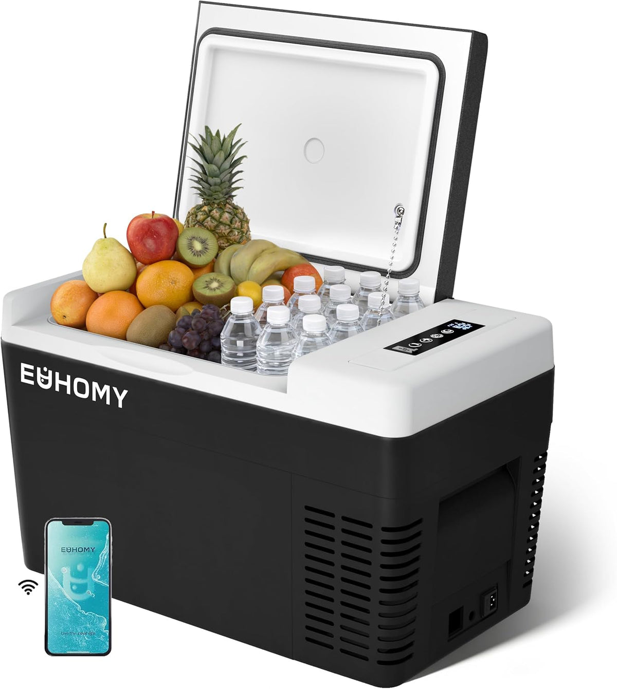 EUHOMY 21L Kompressor Kühlbox -20~20, 12V Auto-Kühlschrank, Tragbarer Gefrierschrank 12/24V DC 220-240V AC, mit APP-Steuerung für Camping, Reisen, LKW, Haus: Amazon.de: Auto & Motorrad