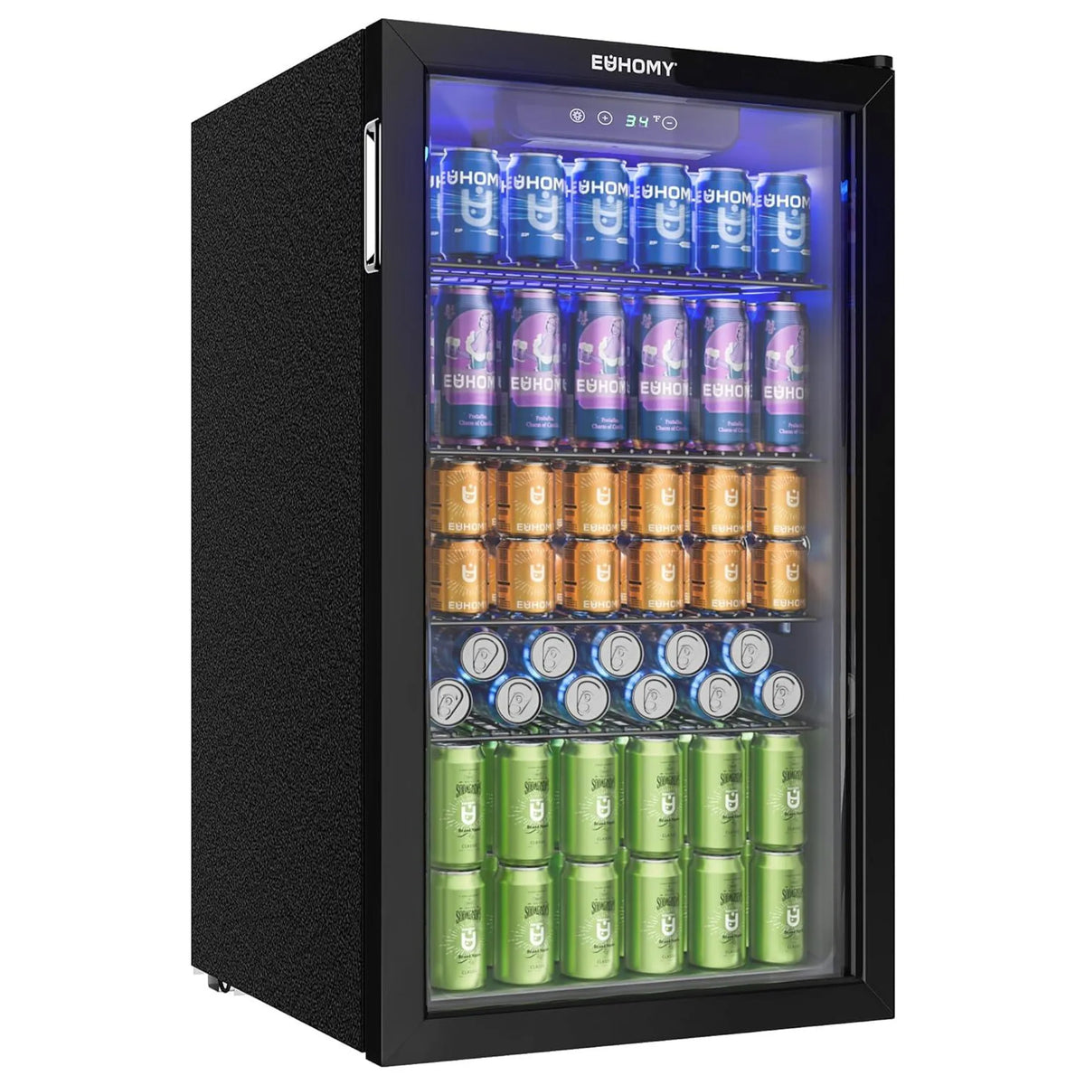 EUHOMY Getränkekühlschrank 90 l · Schwarz