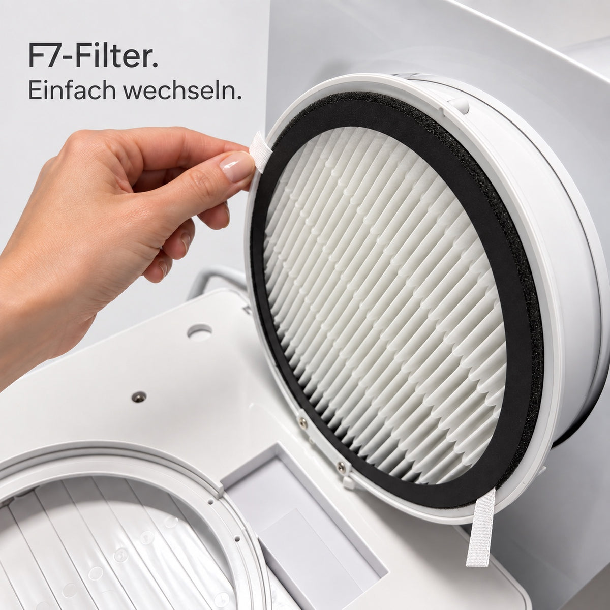 LastWerk AirReactor Ultra H dezentrale Lüftungsanlage mit Wärmerückgewinnung – Feuchtigkeitssensor, WLAN-App, F7 + G1-Doppelfilterpatrone, KeramikPlus, bis 50 m³/h, Energieklasse A+