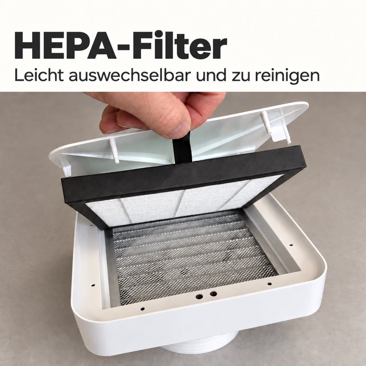 LastWerk AirReactor Core Plus HRV, ventilation résidentielle avec filtre HEPA, mode nuit et télécommande, Ø 160 mm, 560 mm, kit complet