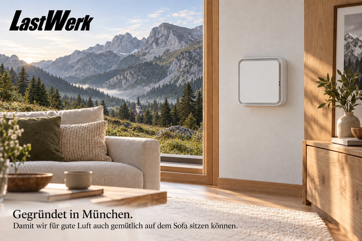 LastWerk AirReactor Core Plus HRV – Wohnraumlüftung mit HEPA-Filter, Nachtmodus & Fernbedienung, Ø 160 mm, 400 mm, Komplettset