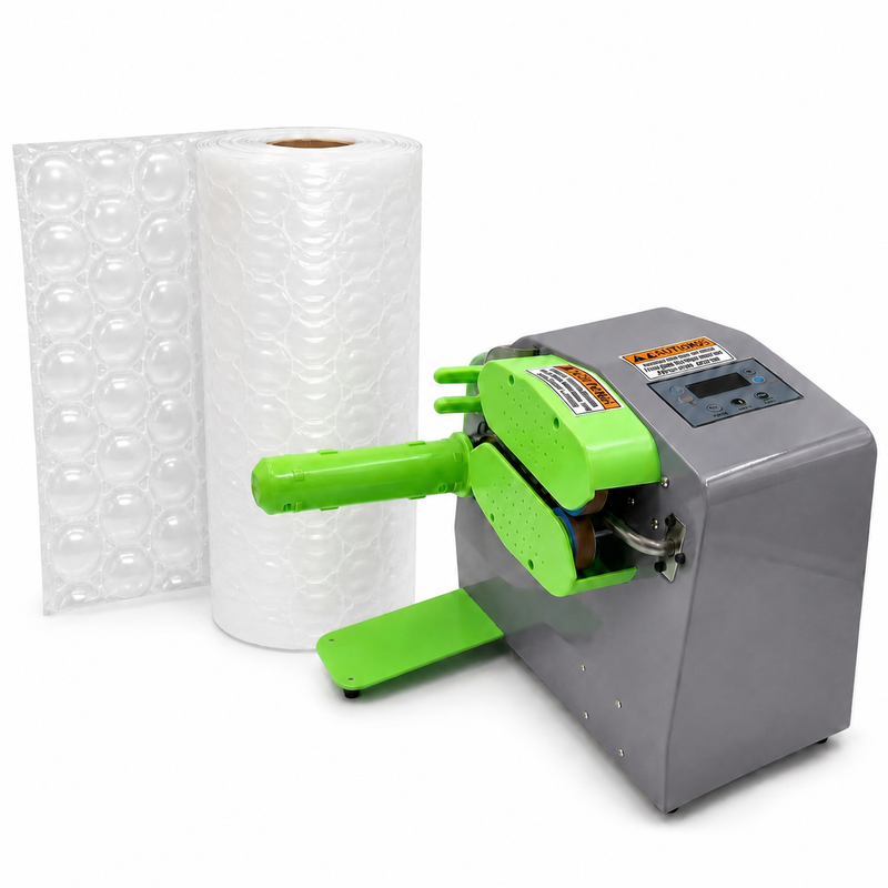 Machine à coussins d’air LastWerk pour film à bulles d’air, avec 1x film Bubble de 300 mm, machine d’emballage compacte à commande numérique pour l’expédition, l’entrepôt et l’e-commerce