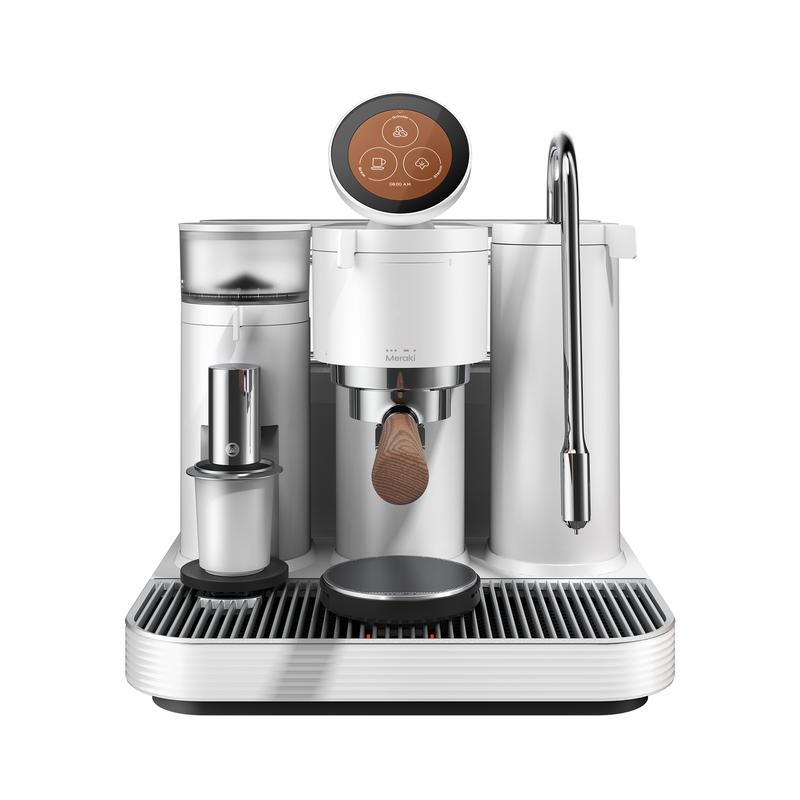 Meraki 2. Generation Espressomaschine mit Mahlwerk Weiß