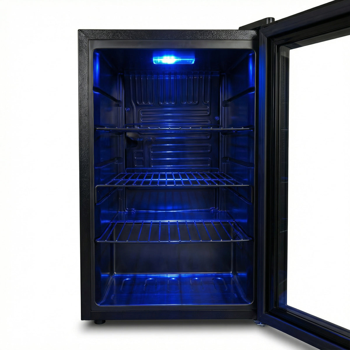 Freeze. seventyB Weinkühlschrank 68 L mit Glastür, verstellbaren Regalen, Schwarz