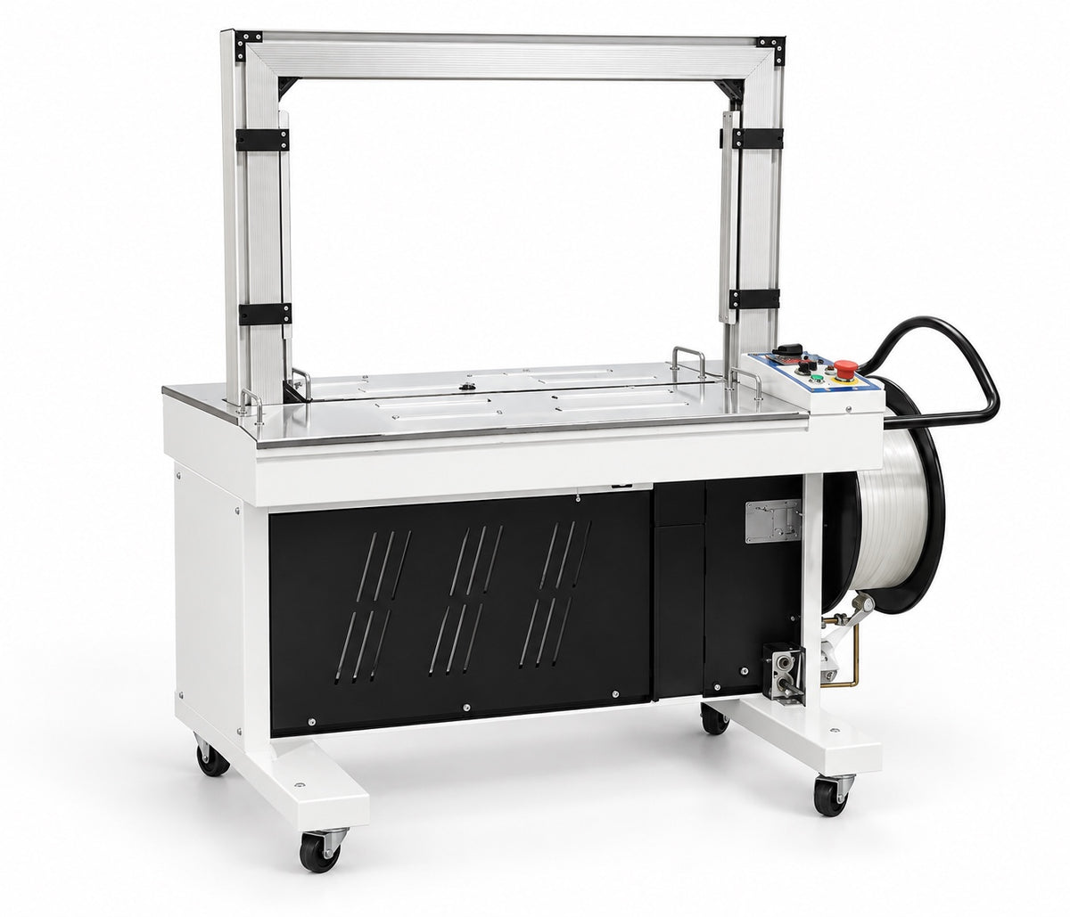 Vollautomatische Umreifungsmaschine YS-X201 für 12 mm PP-Band, Rahmenöffnung 800 × 600 mm