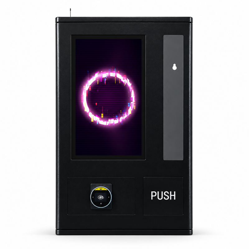 KRONHERR VENDING M01 – wandmontierter Verkaufsautomat mit 21,5-Zoll-Display, Android RK3568, Nayax und Altersprüfung