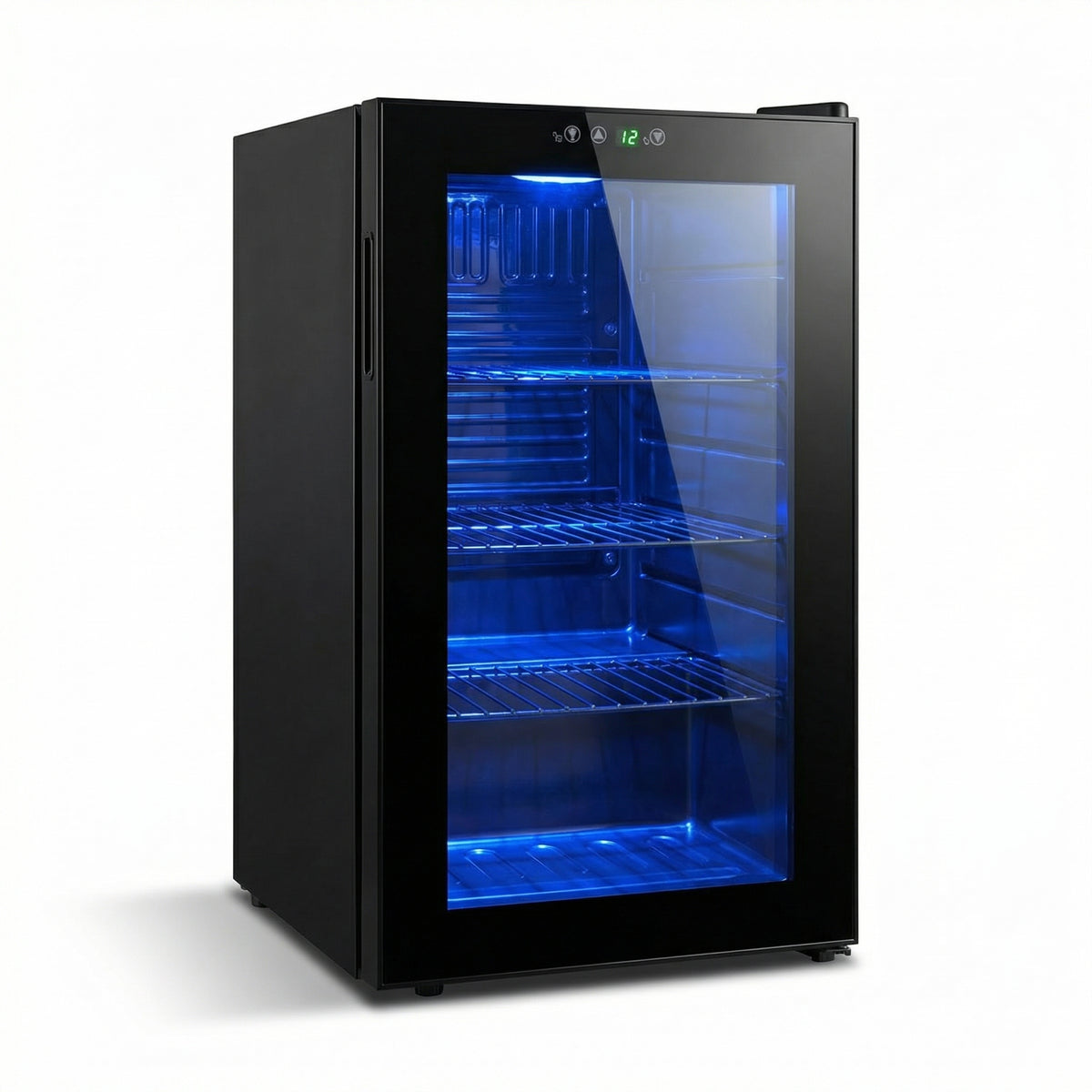 Freeze. seventyB Weinkühlschrank 68 L mit Glastür, verstellbaren Regalen, Schwarz