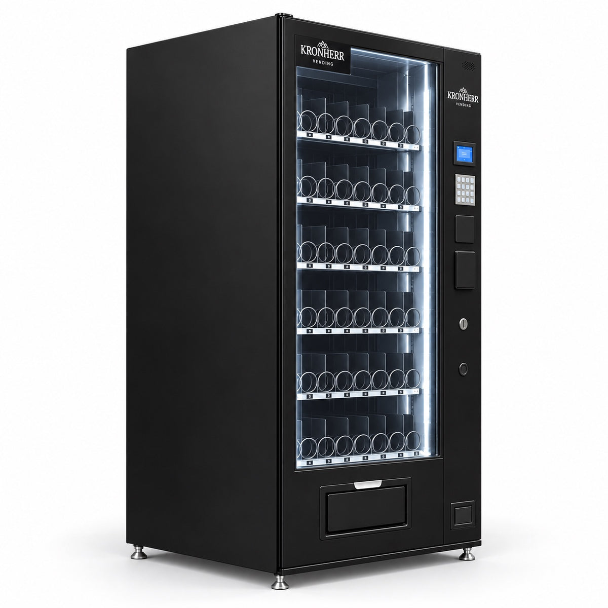 KRONHERR VENDING AF-60 Verkaufsautomat mit Kühlung, 60 Warenkanälen, 5-Zoll-Touchscreen und 4G