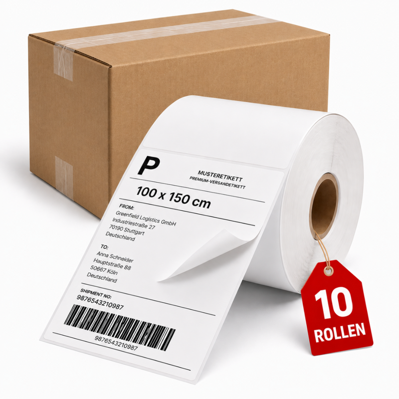 LastWerk Shipping Labels 100 × 150 mm on Rolls