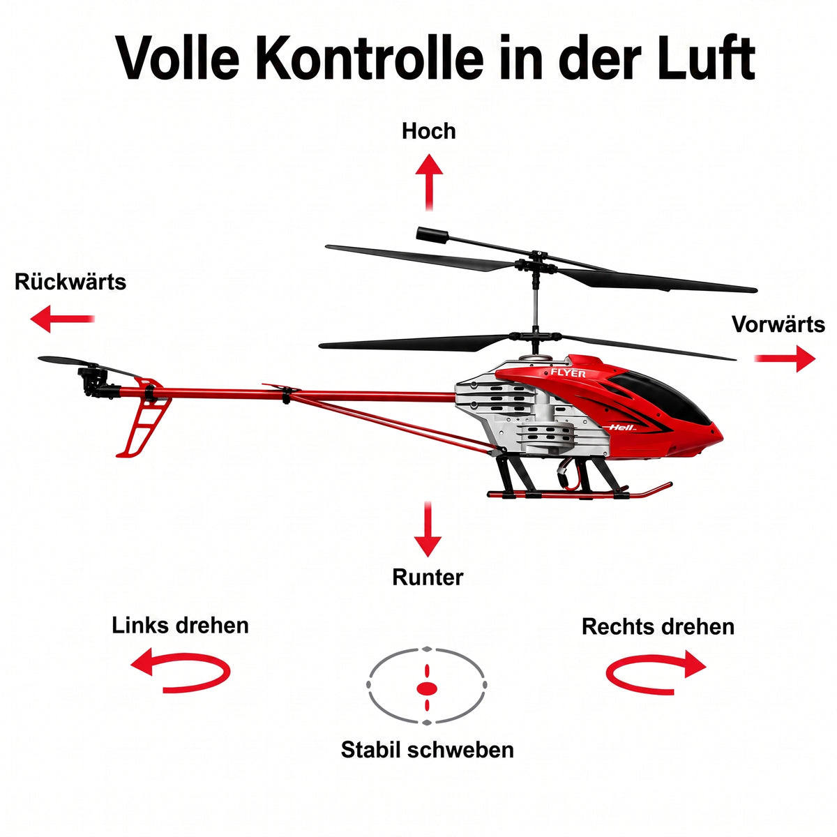 Flyer helicóptero RC 92 cm · Usado