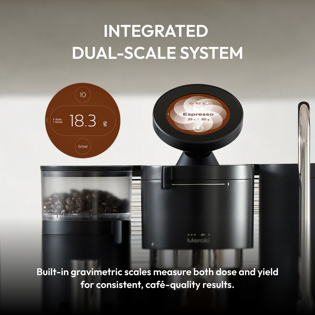 Meraki 2. Generation Espressomaschine mit Mahlwerk