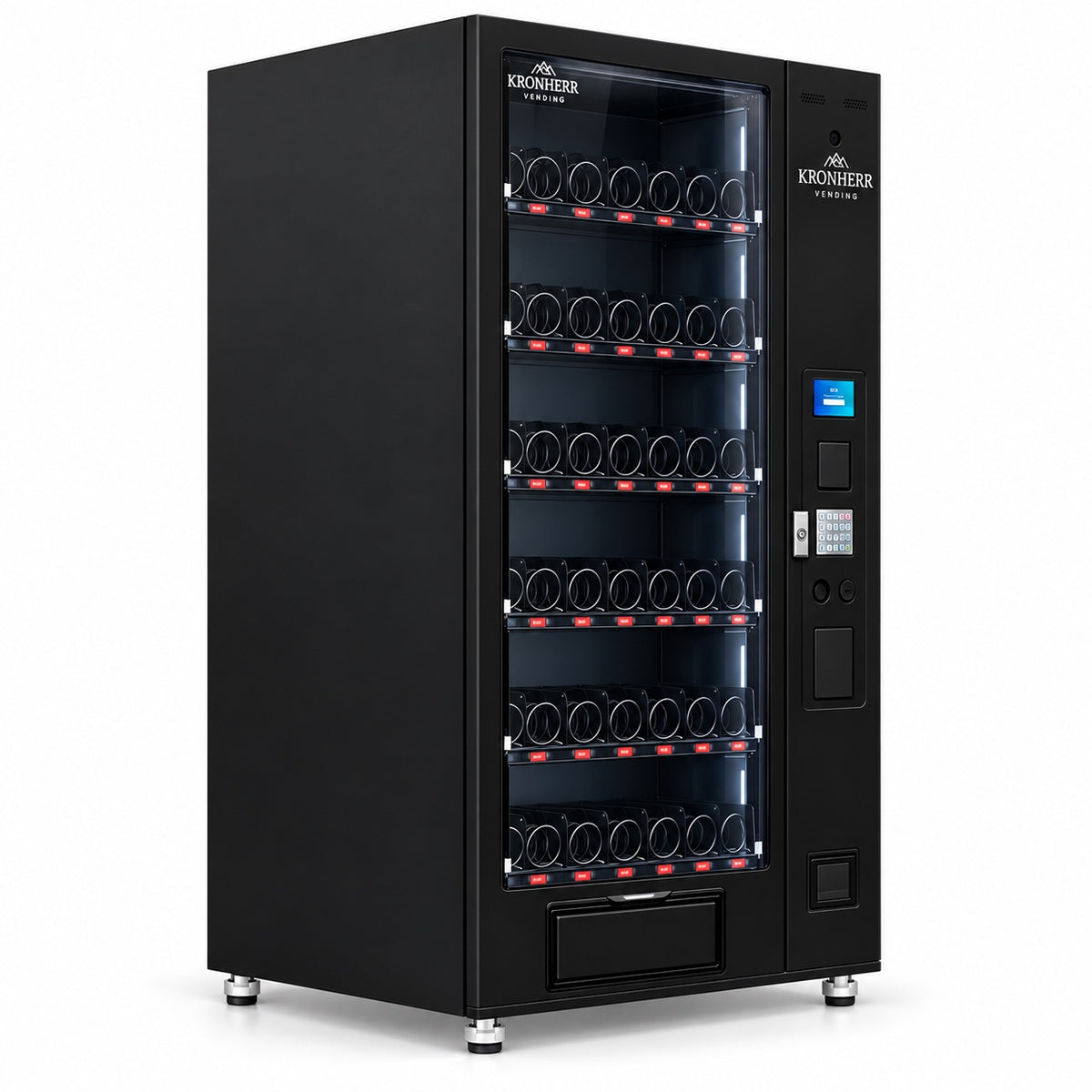 KRONHERR VENDING AF-60C(H5) Verkaufsautomat mit Kühlung, 60 Warenkanälen, 5-Zoll-Touchscreen und 4G
