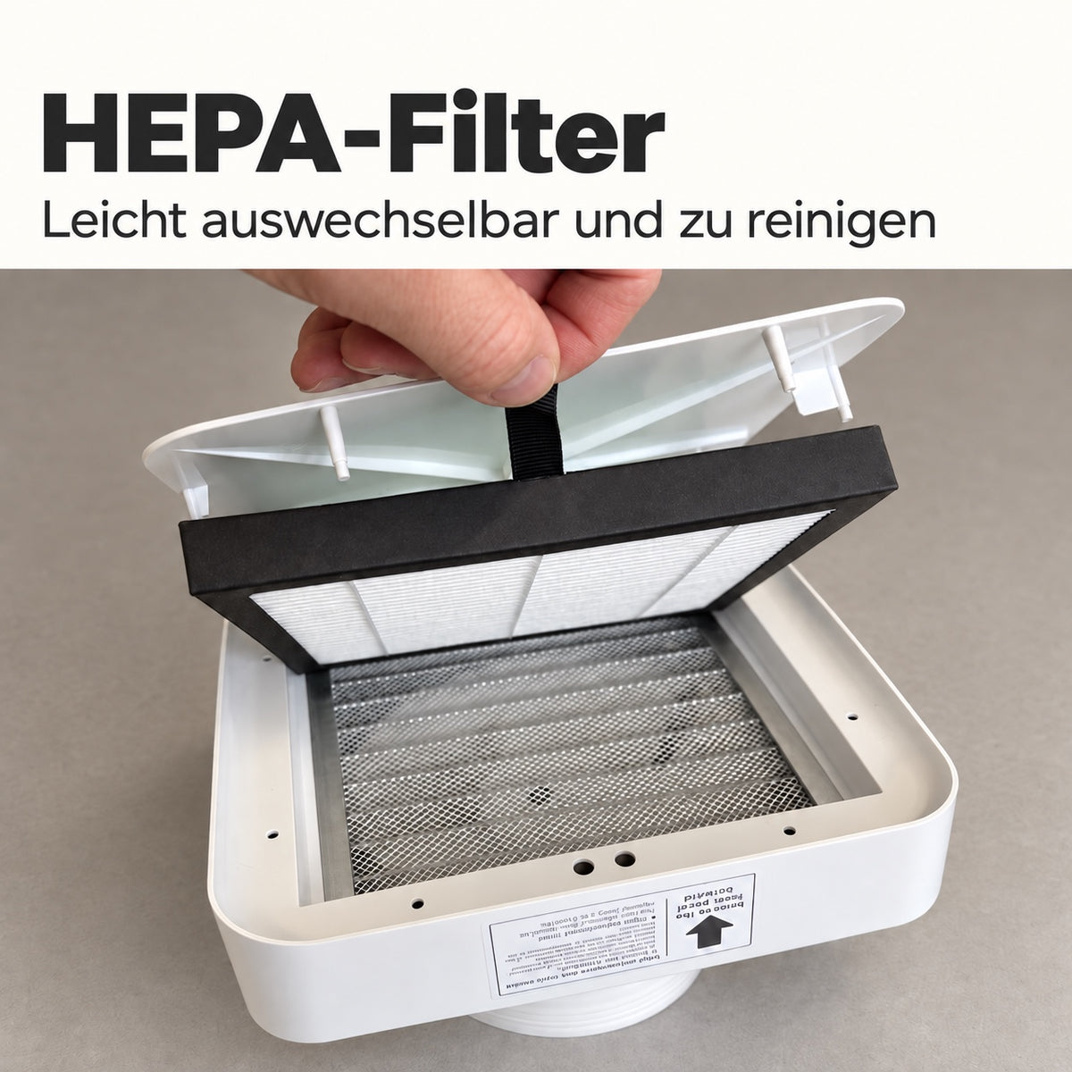 LastWerk AirReactor Core Plus HRV – Wohnraumlüftung mit HEPA-Filter, Nachtmodus & Fernbedienung, Ø 160 mm, 400 mm, Komplettset